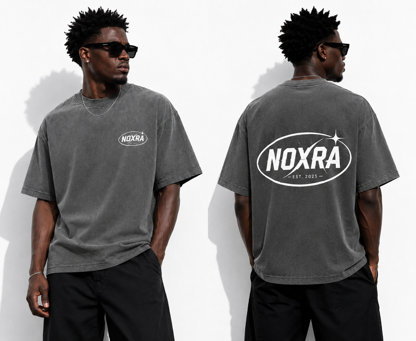 NOXRA CLUB TEE – WASHED GREY