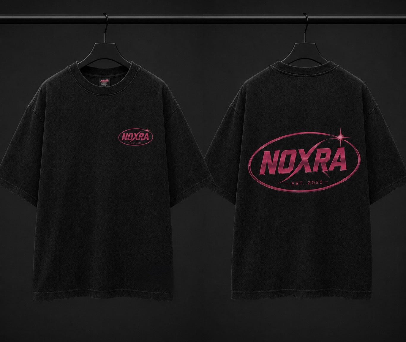 NOXRA CLUB TEE – WASHED BLCK