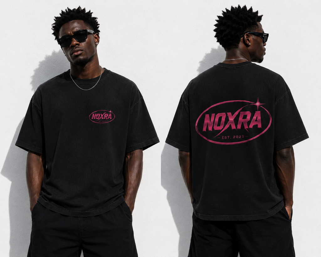 NOXRA CLUB TEE – WASHED BLCK